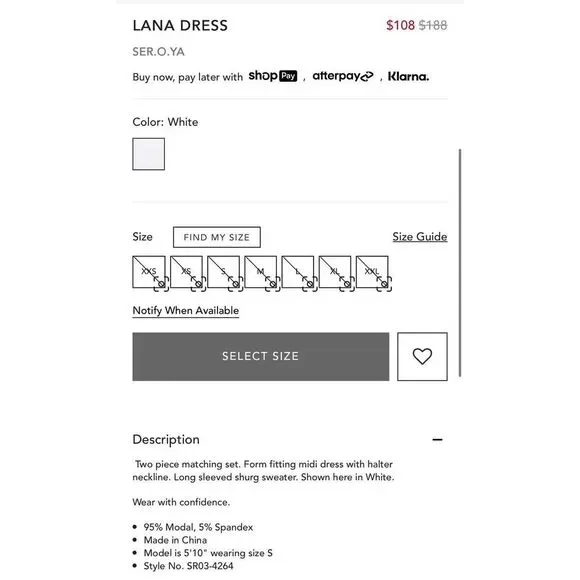 Revolve SER.O.YA Dress Womens Size Large White Lana Mini Sleeveless Halter Shrug - Picture 12 of 12